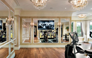 Fancy home gym wall mirrors